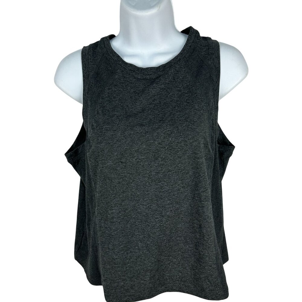 Members Mark Soft Rib Tank Top Charcoal Gray Size L Polyester/Spandex Blend